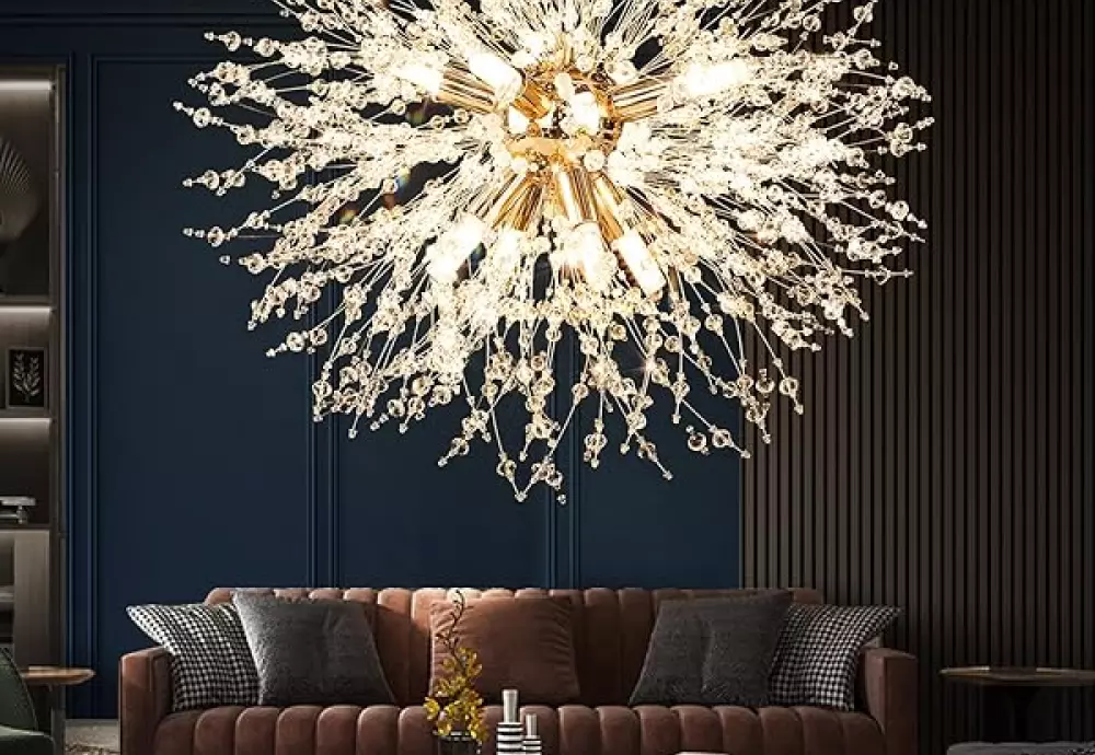 crystal chandelier flush mount light